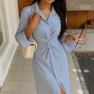 Cinched Stripe Dress